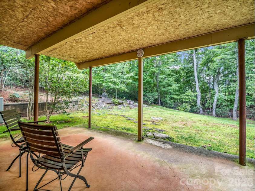 390 Mountain Laurel Drive, Columbus, NC 28722.  MLS# CAR4399139, YatesRealty ID 34904. Covered back patio