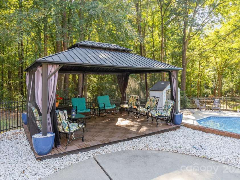 15655 Highway 601 Highway, Midland, NC 28107.  MLS# CAR4302018, YatesRealty ID 34905. Gazebo adjecent to Pool