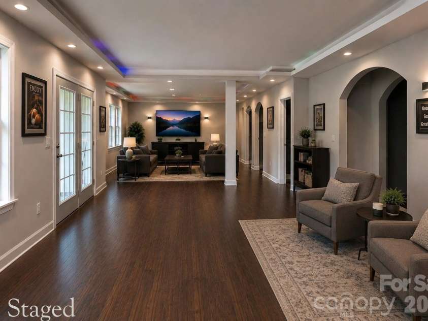 1238 Stonecrest Boulevard, Fort Mill, SC 29708.  MLS# CAR4394779, YatesRealty ID 34912. Staged simulation basement