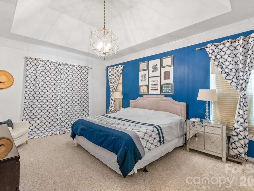 11786 Crossroads Place, Concord, NC 28025.  MLS# CAR4396437, YatesRealty ID 34919. Primary Bedroom with Tray Ceiling