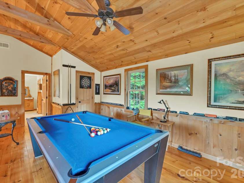 124 Small Creek Drive, Lake Lure, NC 28746.  MLS# CAR4396298, YatesRealty ID 34920. Game room