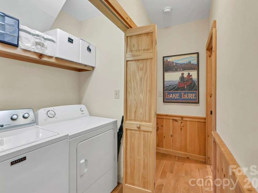 124 Small Creek Drive, Lake Lure, NC 28746.  MLS# CAR4396298, YatesRealty ID 34920. Laundry on Main