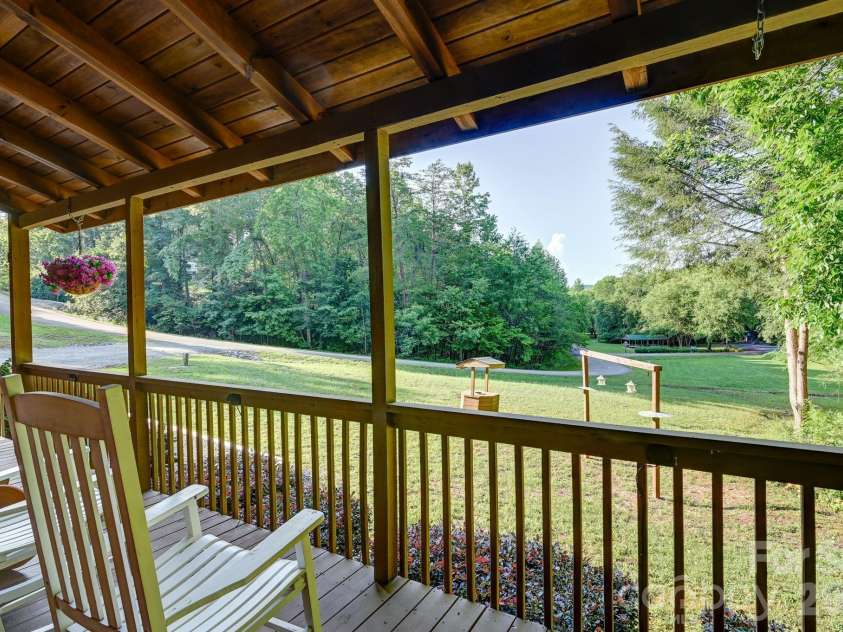 124 Small Creek Drive, Lake Lure, NC 28746.  MLS# CAR4396298, YatesRealty ID 34920. View from front Porch