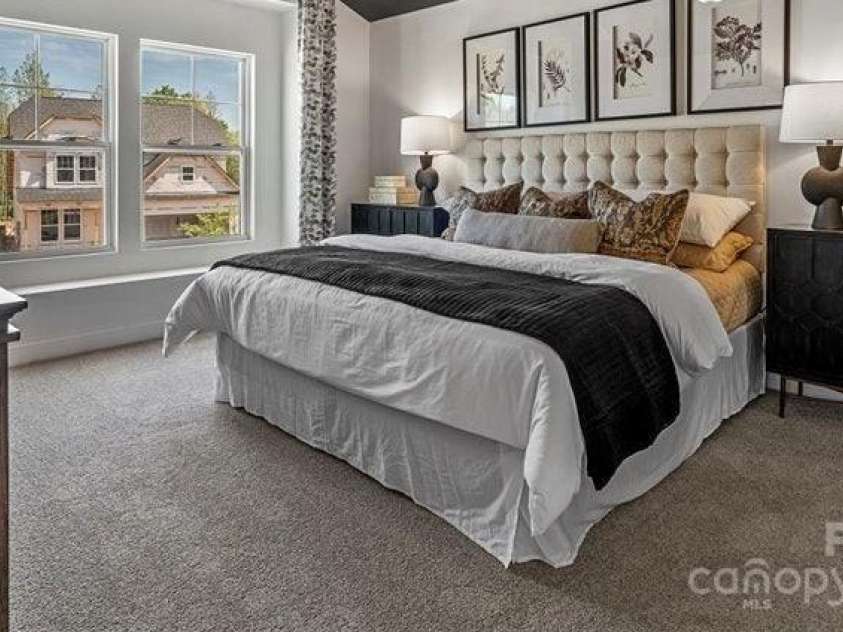 136 Ella Claire Drive, York, SC 29745.  MLS# CAR4187874, YatesRealty ID 3493. PHOTO REPRESENTATION ONLY. Primary bedroom of decorated model home.