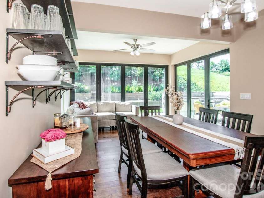 158 Eagles Landing Drive, Mooresville, NC 28117.  MLS# CAR4408144, YatesRealty ID 34930. Open shelving on wall