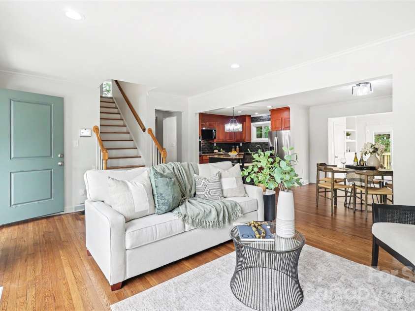 3834 Moultrie Street, Charlotte, NC 28209.  MLS# CAR4398282, YatesRealty ID 34938. Refinished hardwoods