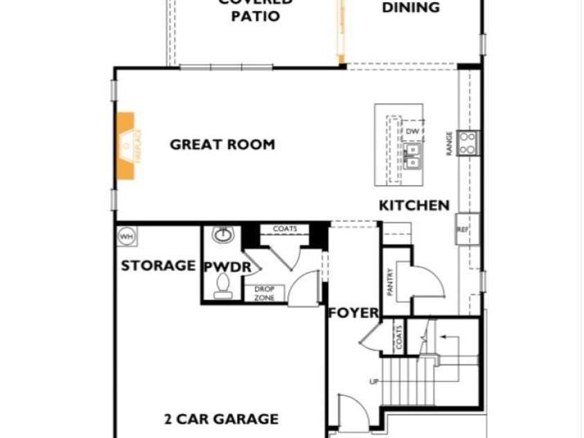 16033 Watts Creek Drive, Huntersville, NC 28078.  MLS# CAR4284257, YatesRealty ID 34940. Example first floor