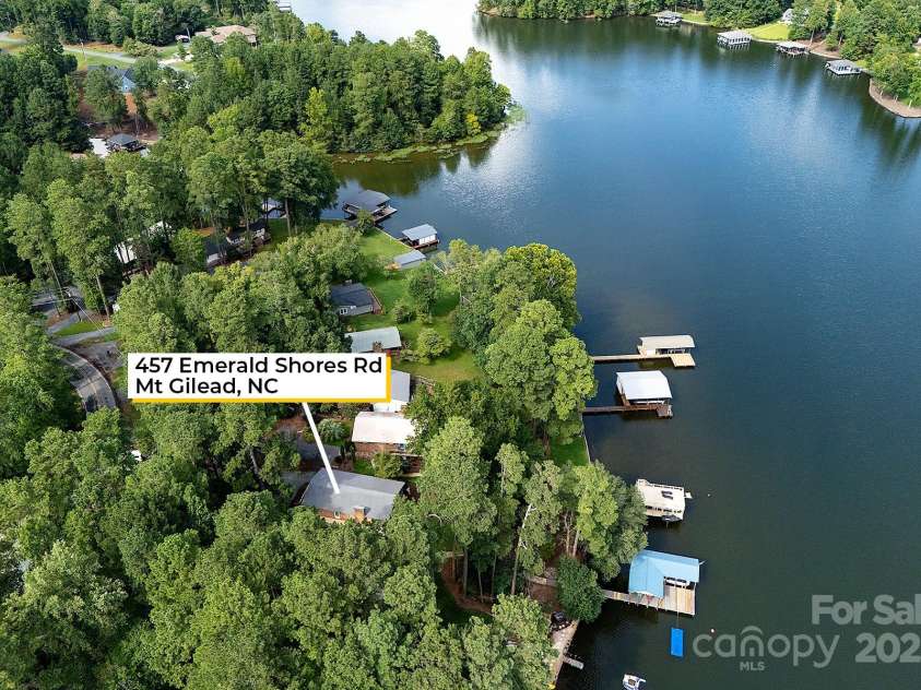 457 Emerald Shores Road, Mount Gilead, NC 27306.  MLS# CAR4292322, YatesRealty ID 34946. 