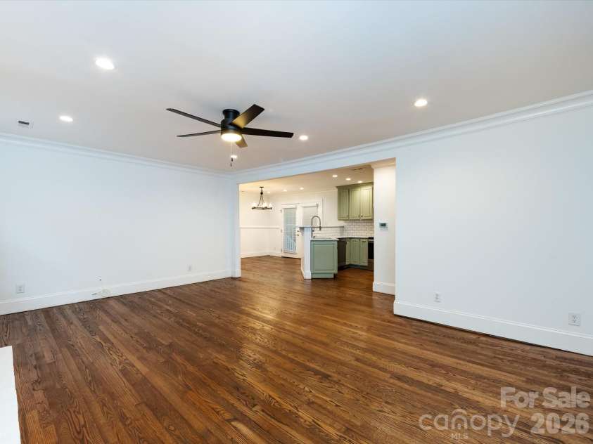 3109 Forest Lawn Drive, Matthews, NC 28104.  MLS# CAR4353965, YatesRealty ID 3497. Hardwood floors throughout