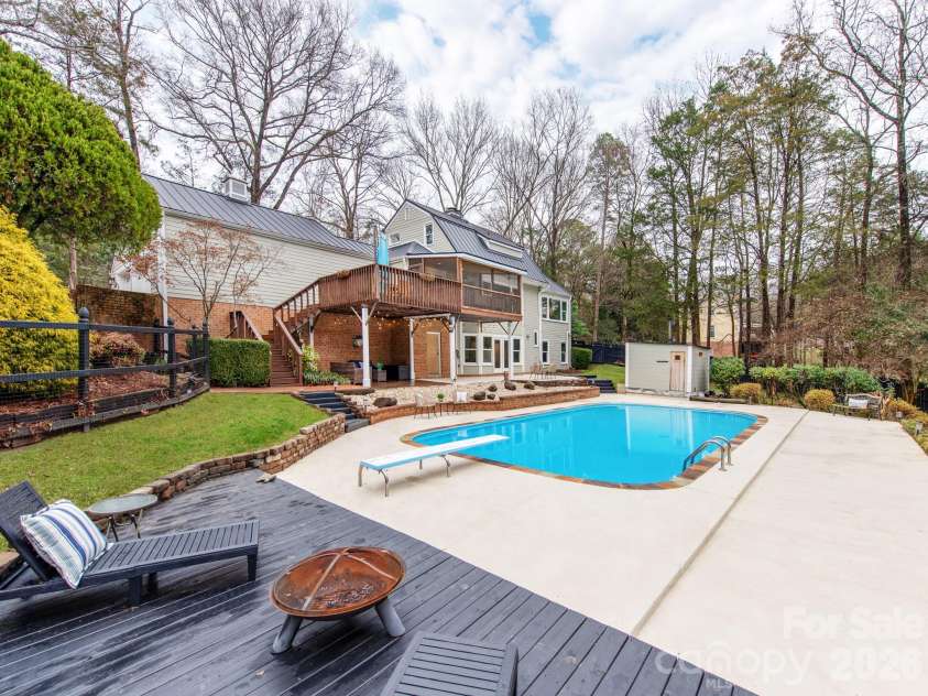 5361 Five Knolls Drive, Charlotte, NC 28226.  MLS# CAR4352496, YatesRealty ID 3498. Firepit Area
