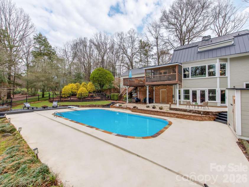 5361 Five Knolls Drive, Charlotte, NC 28226.  MLS# CAR4352496, YatesRealty ID 3498. Large Pool and Entertaining Area