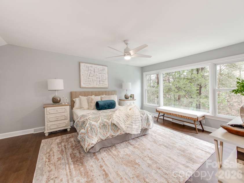 5361 Five Knolls Drive, Charlotte, NC 28226.  MLS# CAR4352496, YatesRealty ID 3498. Primary Bedroom 