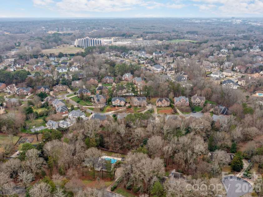 5361 Five Knolls Drive, Charlotte, NC 28226.  MLS# CAR4352496, YatesRealty ID 3498. View of Uptown Upper Right