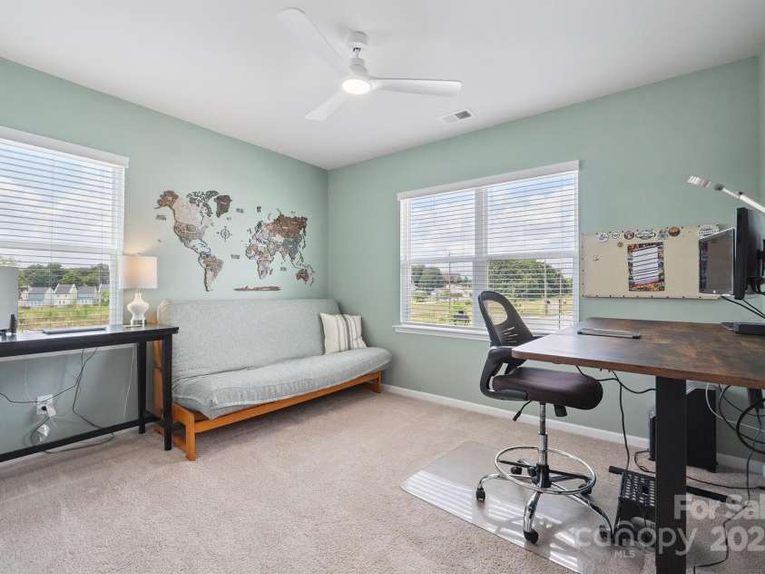 3161 Baines Court, Kannapolis, NC 28081.  MLS# CAR4283103, YatesRealty ID 34980. Spacious Secondary Bedroom on upper level with ceiling fan/light & nice natural light!