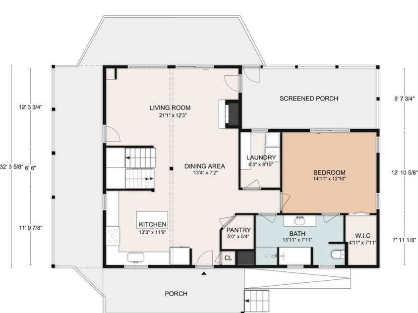 420 Nathan McDaniel Drive, Nebo, NC 28761.  MLS# CAR4399709, YatesRealty ID 34985. Main Floor Plan