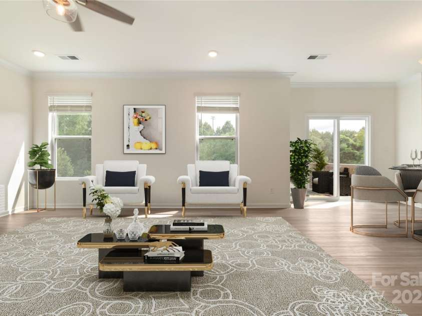 113 Dawn Run Loop, Mooresville, NC 28115.  MLS# CAR4311893, YatesRealty ID 34996. Living room (virtually staged)