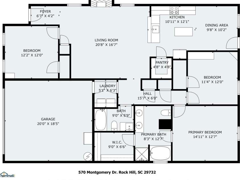570 Montgomery Drive, Rock Hill, SC 29732.  MLS# CAR4295047, YatesRealty ID 35005. 