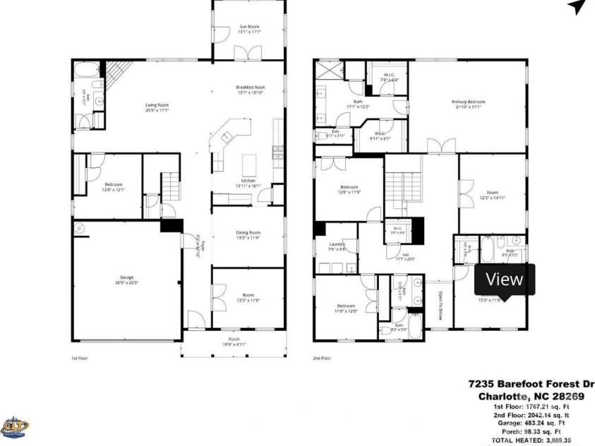 7235 Barefoot Forest Drive, Charlotte, NC 28269.  MLS# CAR4396233, YatesRealty ID 35006. 