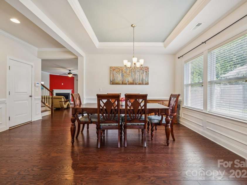 3922 Martele Drive, Mint Hill, NC 28227.  MLS# CAR4292629, YatesRealty ID 35015. Dining Room with Tray Ceiling