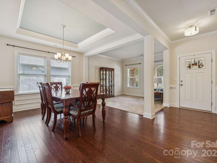 3922 Martele Drive, Mint Hill, NC 28227.  MLS# CAR4292629, YatesRealty ID 35015. Dining Room with Tray Ceilings