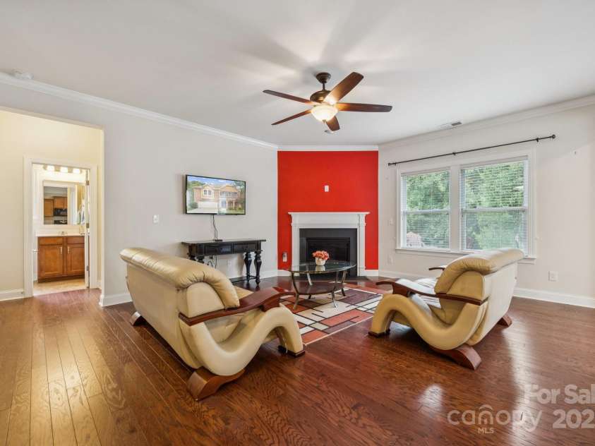 3922 Martele Drive, Mint Hill, NC 28227.  MLS# CAR4292629, YatesRealty ID 35015. Family Room with Gas Fireplace