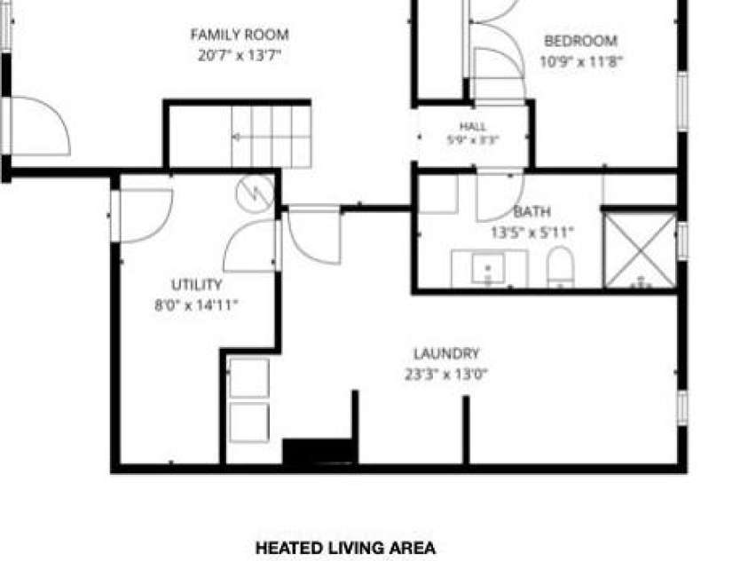 148 Sand Hill Road, Asheville, NC 28806.  MLS# CAR4396689, YatesRealty ID 35020. Lower level floor plan.