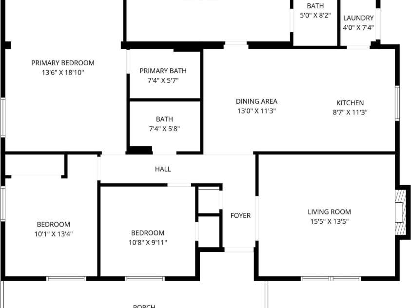 1033 Tracy Drive, Charlotte, NC 28217.  MLS# CAR4373895, YatesRealty ID 35024. Floor plan