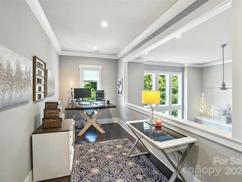 7903 Rea View Court, Charlotte, NC 28226.  MLS# CAR4284335, YatesRealty ID 35024. Loft Area/Office overlooking downstairs Living Room