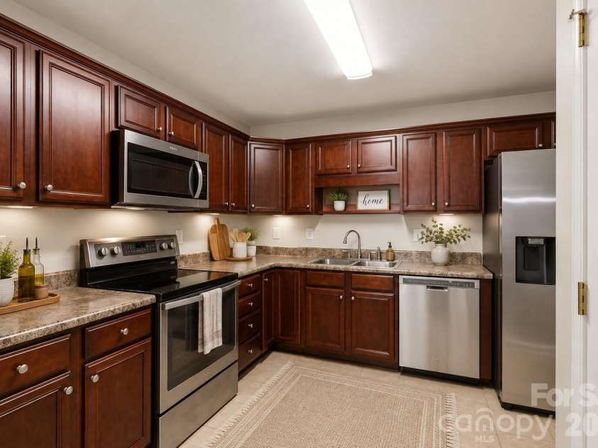 1306 Bayswater Drive, High Point, NC 27265.  MLS# CAR4399020, YatesRealty ID 35058. Virtually staged kitchen