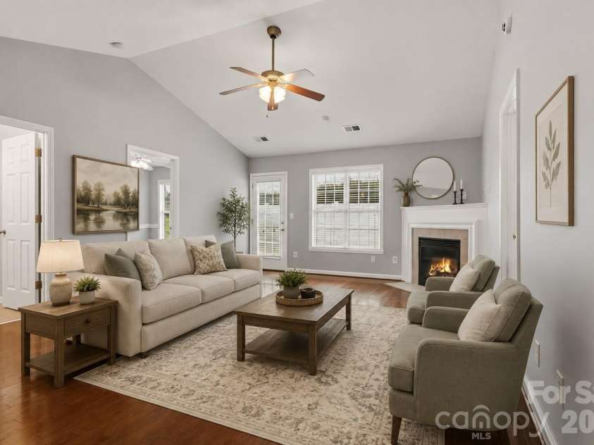 1306 Bayswater Drive, High Point, NC 27265.  MLS# CAR4399020, YatesRealty ID 35058. Virtually staged living room