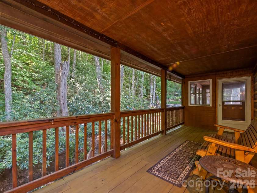 171 Cripple Creek Drive, Waynesville, NC 28785.  MLS# CAR4399780, YatesRealty ID 35067. Rear Deck