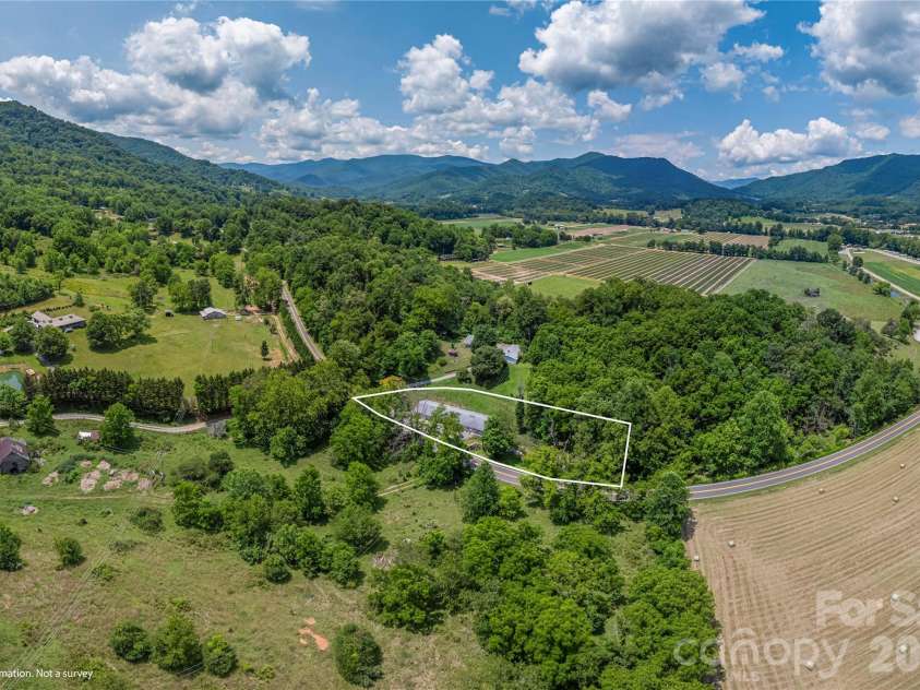702 Love Joy Road, Canton, NC 28716.  MLS# CAR4400160, YatesRealty ID 35081. Approximate outline. Not a survey