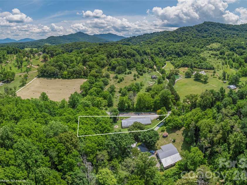 702 Love Joy Road, Canton, NC 28716.  MLS# CAR4400160, YatesRealty ID 35081. Approximate outline. Not a survey