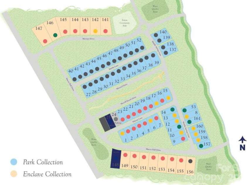 18204 Middle Springs Lane, Mint Hill, NC 28227.  MLS# CAR4297670, YatesRealty ID 35082. Homesite 13