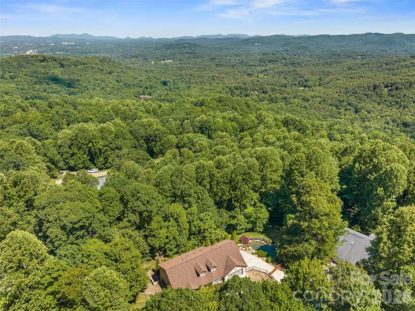 25 Linden Turn, Hendersonville, NC 28739.  MLS# CAR4387037, YatesRealty ID 35110. Overhead long range view