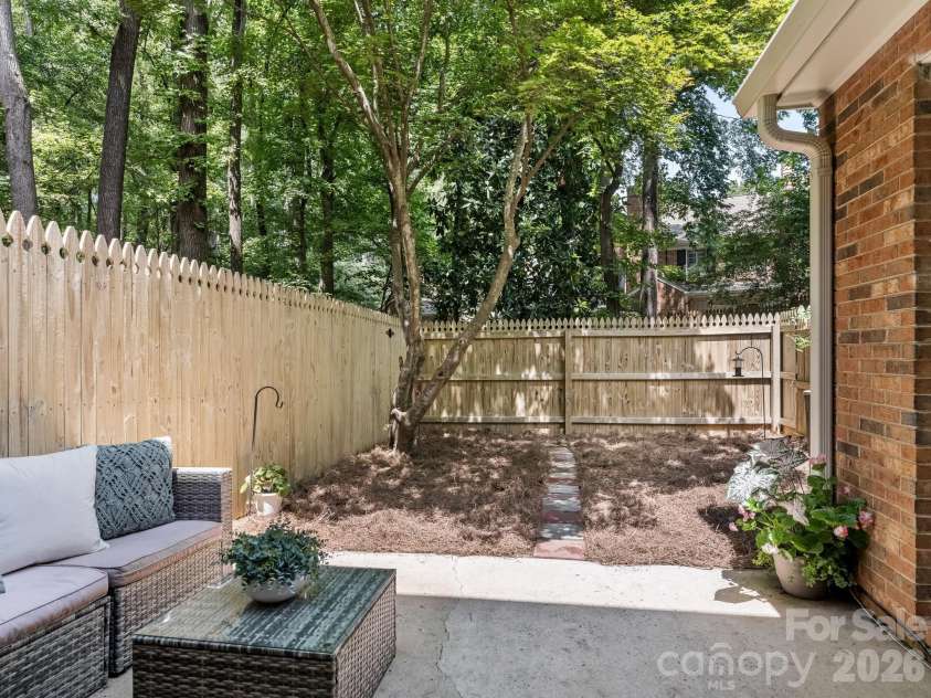 9020 Nolley Court, Charlotte, NC 28270.  MLS# CAR4411665, YatesRealty ID 35113. Rear Patio