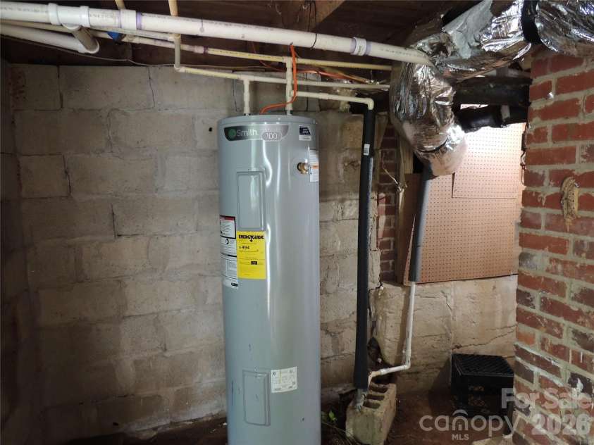 1002 Main Street, Rutherfordton, NC 28139.  MLS# CAR4398133, YatesRealty ID 35132. Basement Utility Room
