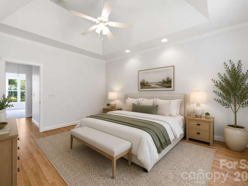 330 Camelot Road, Salisbury, NC 28147.  MLS# CAR4395442, YatesRealty ID 35134. Virtually staged primary bedroom