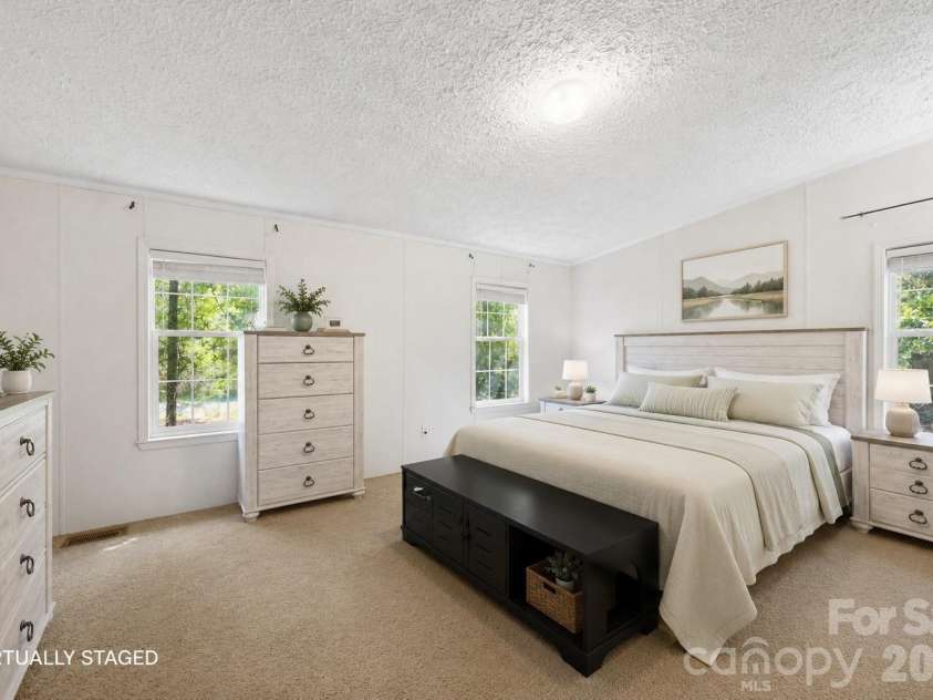 124 Lee Street, Richfield, NC 28137.  MLS# CAR4399770, YatesRealty ID 35135. Primary Bedroom - Staged