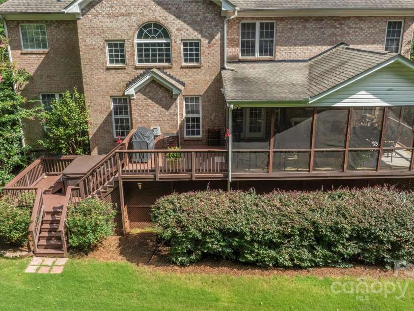 9603 Devonshire Drive, Huntersville, NC 28078.  MLS# CAR4292851, YatesRealty ID 35141. Full rear view of the property.