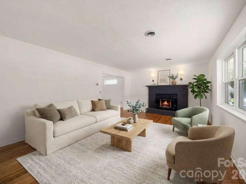 8 Wedgewood Drive, Mills River, NC 28759.  MLS# CAR4398096, YatesRealty ID 35159. Virtually staged living room