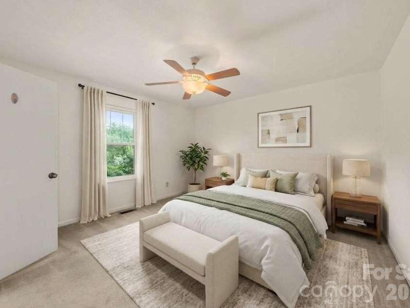 8 Wedgewood Drive, Mills River, NC 28759.  MLS# CAR4398096, YatesRealty ID 35159. Virtually staged primary bedroom
