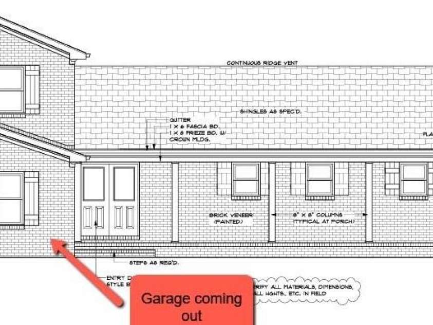 9115 Clement Circle, Terrell, NC 28682.  MLS# CAR4385369, YatesRealty ID 3516. Sketch of possible garage