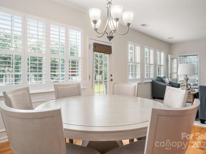 2050 Aberdeen Lane, Indian Land, SC 29707.  MLS# CAR4294584, YatesRealty ID 35161. Dining Area With Plantation Shutters