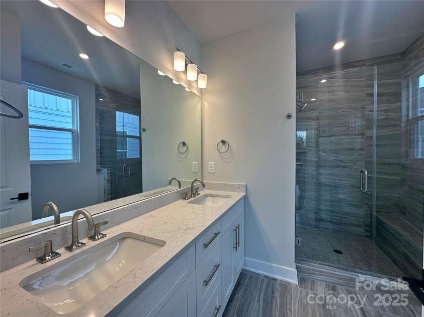 2035 Clarksdale Drive, Charlotte, NC 28206.  MLS# CAR4227622, YatesRealty ID 35165. Dual Sink and Quartz in the Owner's Bath