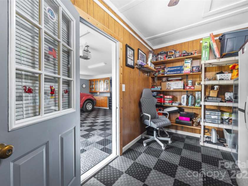 1945 Jim McCarter Road, Clover, SC 29710.  MLS# CAR4272277, YatesRealty ID 35184. Office area located in garage