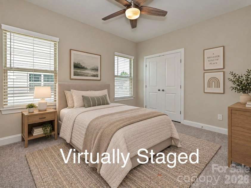 6320 Kennard Drive, Charlotte, NC 28216.  MLS# CAR4400358, YatesRealty ID 35206. Bedroom 2 Virtually Staged