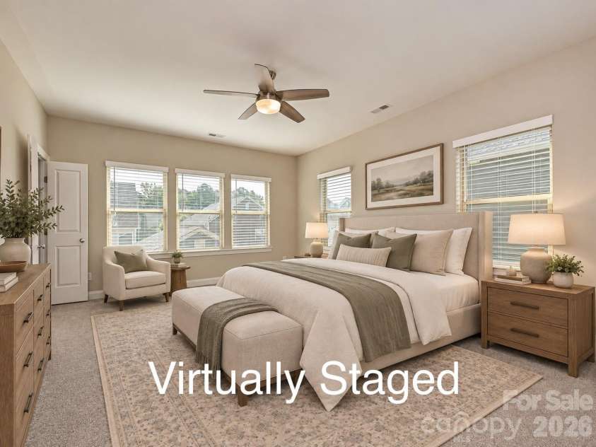 6320 Kennard Drive, Charlotte, NC 28216.  MLS# CAR4400358, YatesRealty ID 35206. Primary Bedroom Virtually Staged