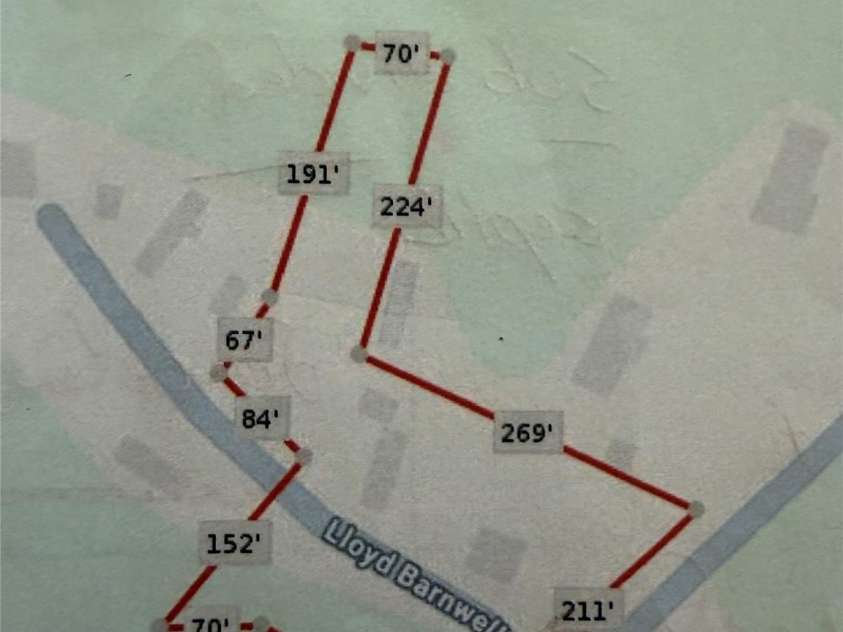 38 Lloyd Barnwell Road, Hendersonville, NC 28792.  MLS# CAR4394211, YatesRealty ID 35210. Appoximate lot lines.
