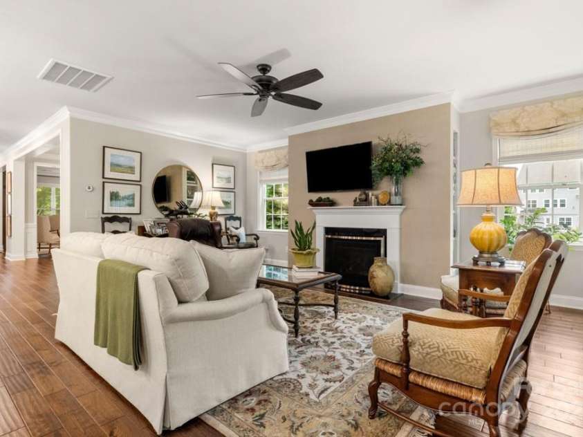 825 Spelman Drive, Indian Land, SC 29707.  MLS# CAR4289548, YatesRealty ID 35229. Great Room w/ Centered Gas Fireplace